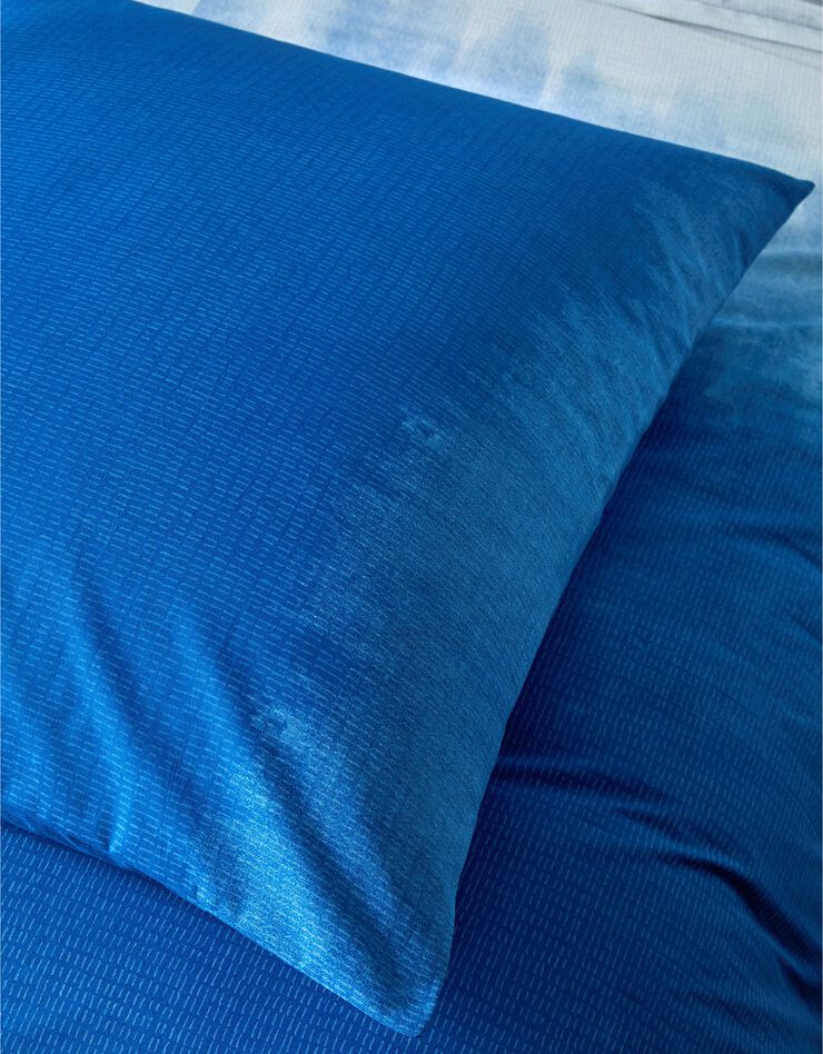 Linge de lit Abysse en coton (bleu)