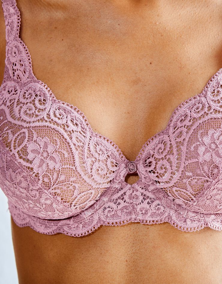 Soutien-gorge emboîtant dentelle "Amourette"- avec armatures (rose) Soutien-gorge emboîtant dentelle "Amourette"- avec armatures (rose)