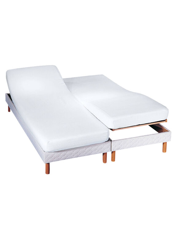 Protège-matelas tête et pieds relevables absorbant (blanc)