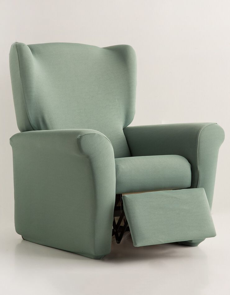Housse unie fauteuil bi-extensible   (amande)