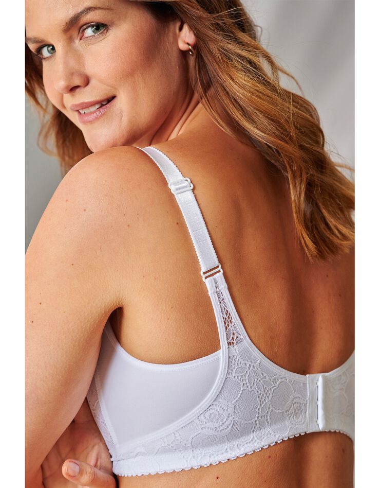 Soutien-gorge dentelle et microfibre sans armatures (blanc) Soutien-gorge dentelle et microfibre sans armatures (blanc)