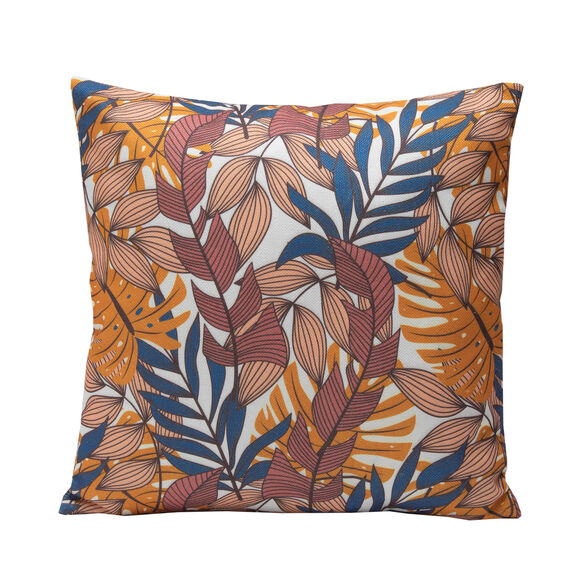 Coussin carr&eacute; inspiration jungle  (multicolore)