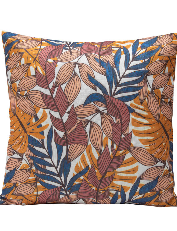Coussin carr&eacute; inspiration jungle  (multicolore)