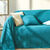 Housse coussin unie coton tissage artisanal - lot de 2 (bleu canard)