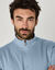 Sweat molleton col camionneur zipp&eacute; (bleu gris&eacute;)