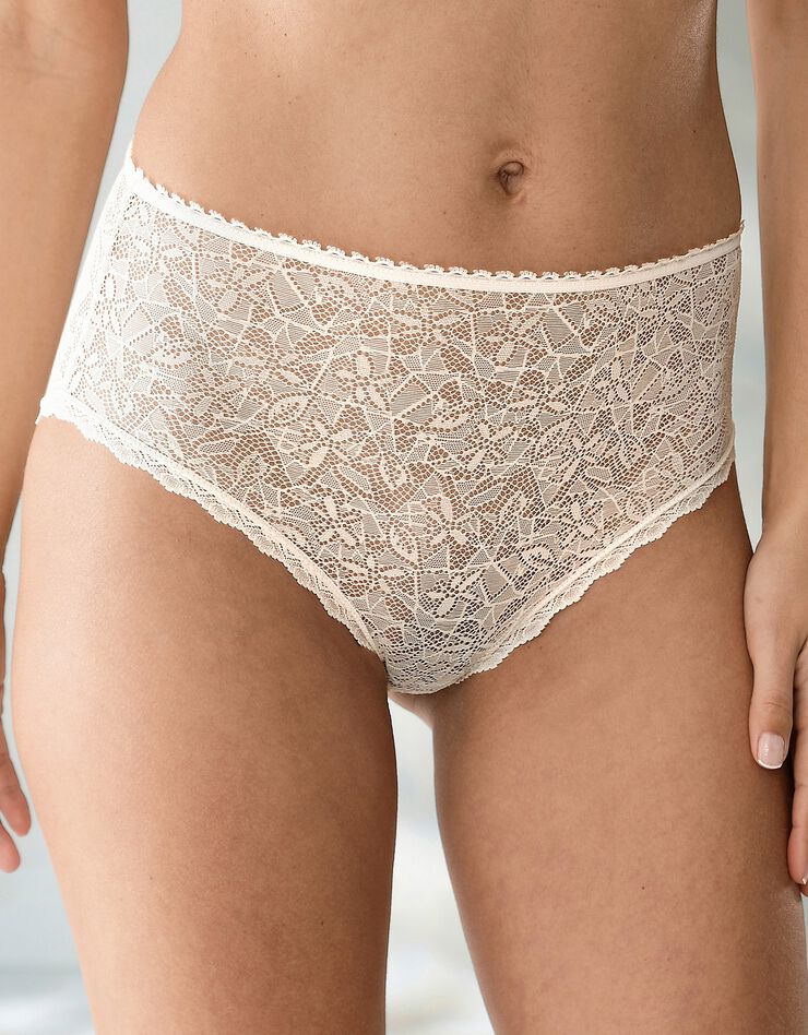 Culotte dentelle forme maxi - lot de 2 (coquillage) Culotte dentelle forme maxi - lot de 2 (coquillage)