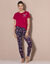 Tee-shirt pyjama manches courtes (rouge)