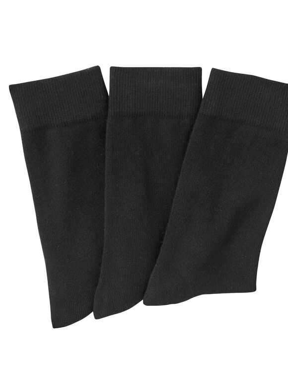 Mi-chaussettes basiques - lot de 3 paires (noir)