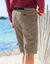 Bermuda élastiqué au 3/4 + ceinture assortie (beige foncé)