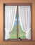Rideau broderie Cornely finition passe-tringle embrasse assortie - la paire (blanc)