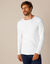 Tee-shirt sous-vêtement homme col rond manches longues chaleur douce - lot de 2 (blanc)