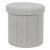 Coffre-pouf cylindrique pliable (gris)