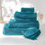 Eponge unie 540g/m2 confort luxe finition point de cheval (émeraude)