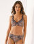 Soutien gorge imprimé petites fleurs brodé Olbia - sans armatures (marine)