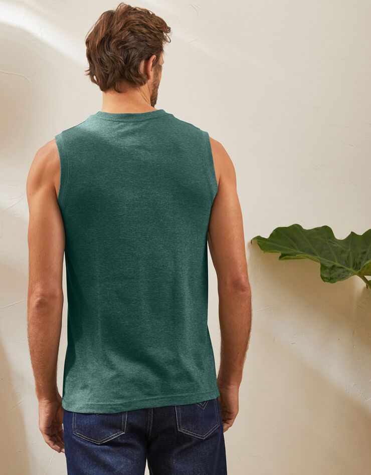 T-shirt col rond sans manches - lot de 3 (ch azur + tilleul + vert)