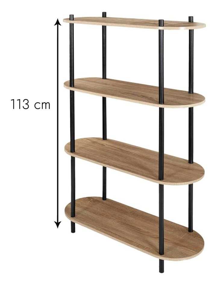 Etagère ovale NEODE - 4 niveaux (naturel)