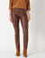 Pantalon droit enduit (chocolat)