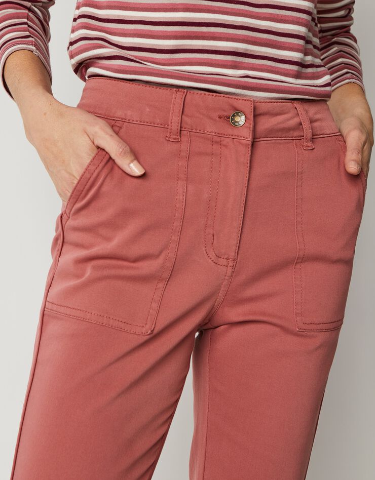 Pantalon chino à poches plaquées (terracotta)