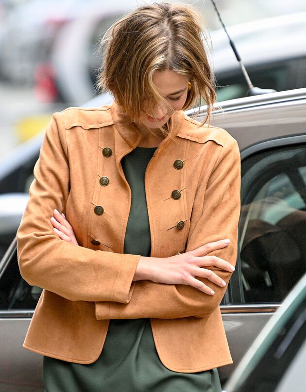 Veste officier suédine (caramel)