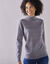 Pull col montant, laine d'agneau (gris chiné)