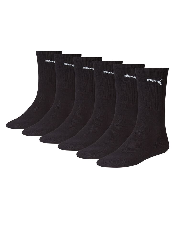 Mi-chaussettes sport - lot de 6 paires noires (noir)