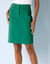 Jupe droite unie, twill (vert &eacute;meraude)