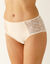 Culotte taille haute formes midi + maxi microfibre et dentelle stretch - lot de 2 (peau)