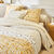 Linge de lit Amélie en coton imprimé vintage (beige)
