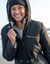 Parka d&eacute;perlante doubl&eacute;e maille polaire (noir)
