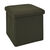 Coffre-pouf pliable, revêtement texturé (kaki)