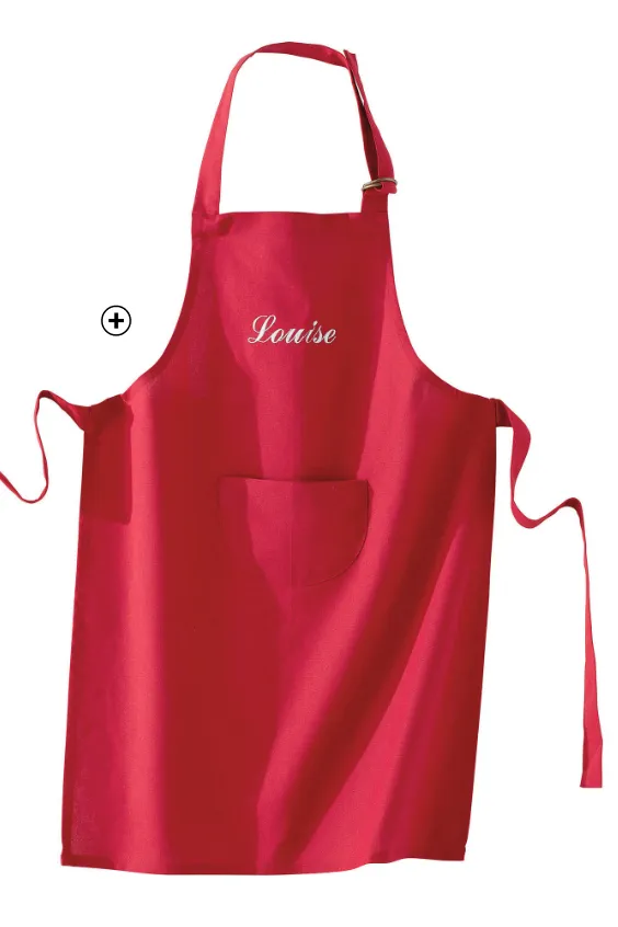 Tablier adulte personnalisable avec broderie unique, cadeau sur-mesure et convivial