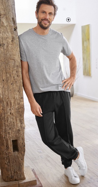 Pantalon jogging homme noir taille élastique pas cher - Blancheporte
