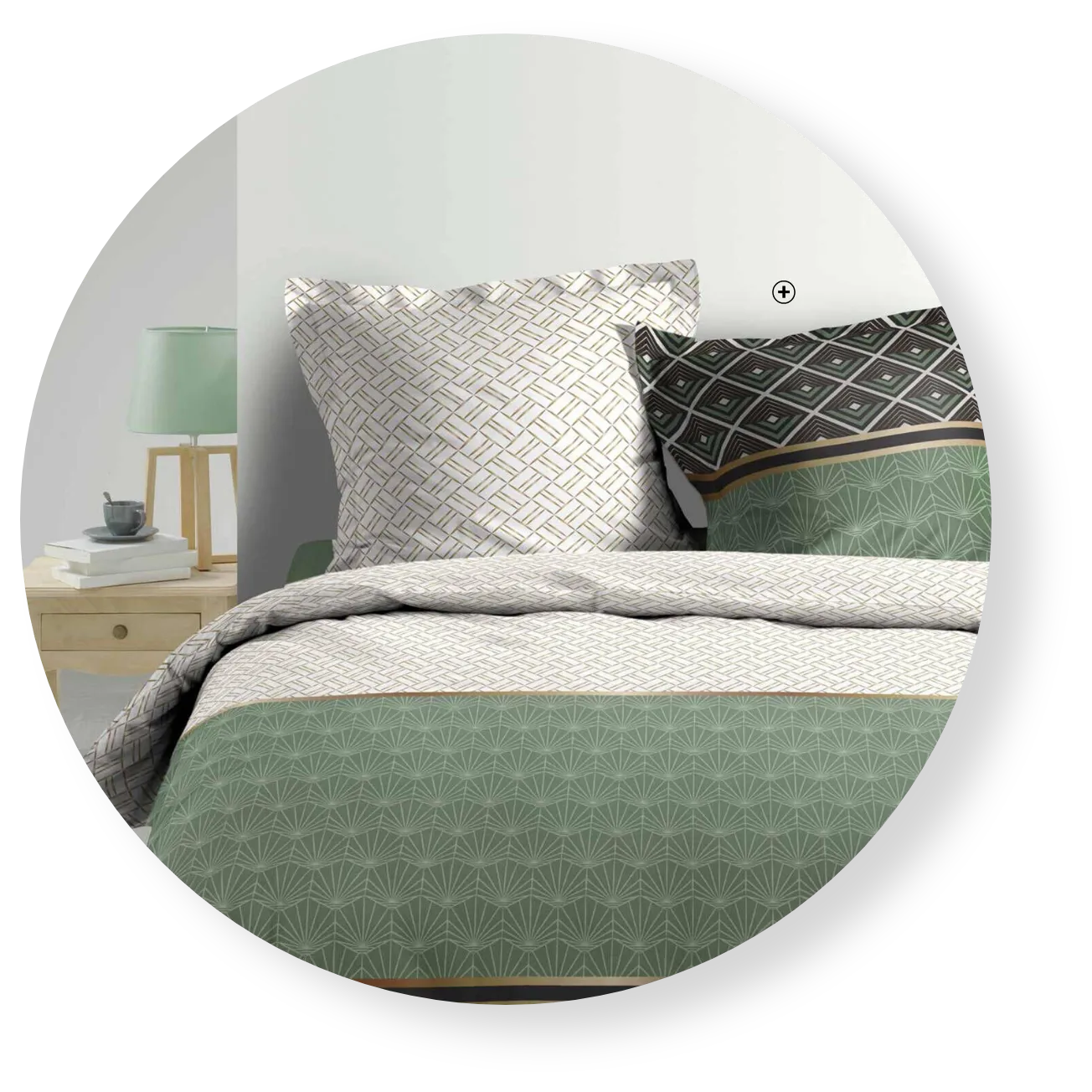 Parure de lit Art Déco en percale de coton, motif graphique chic – ensemble literie complet | Blog Blancheporte