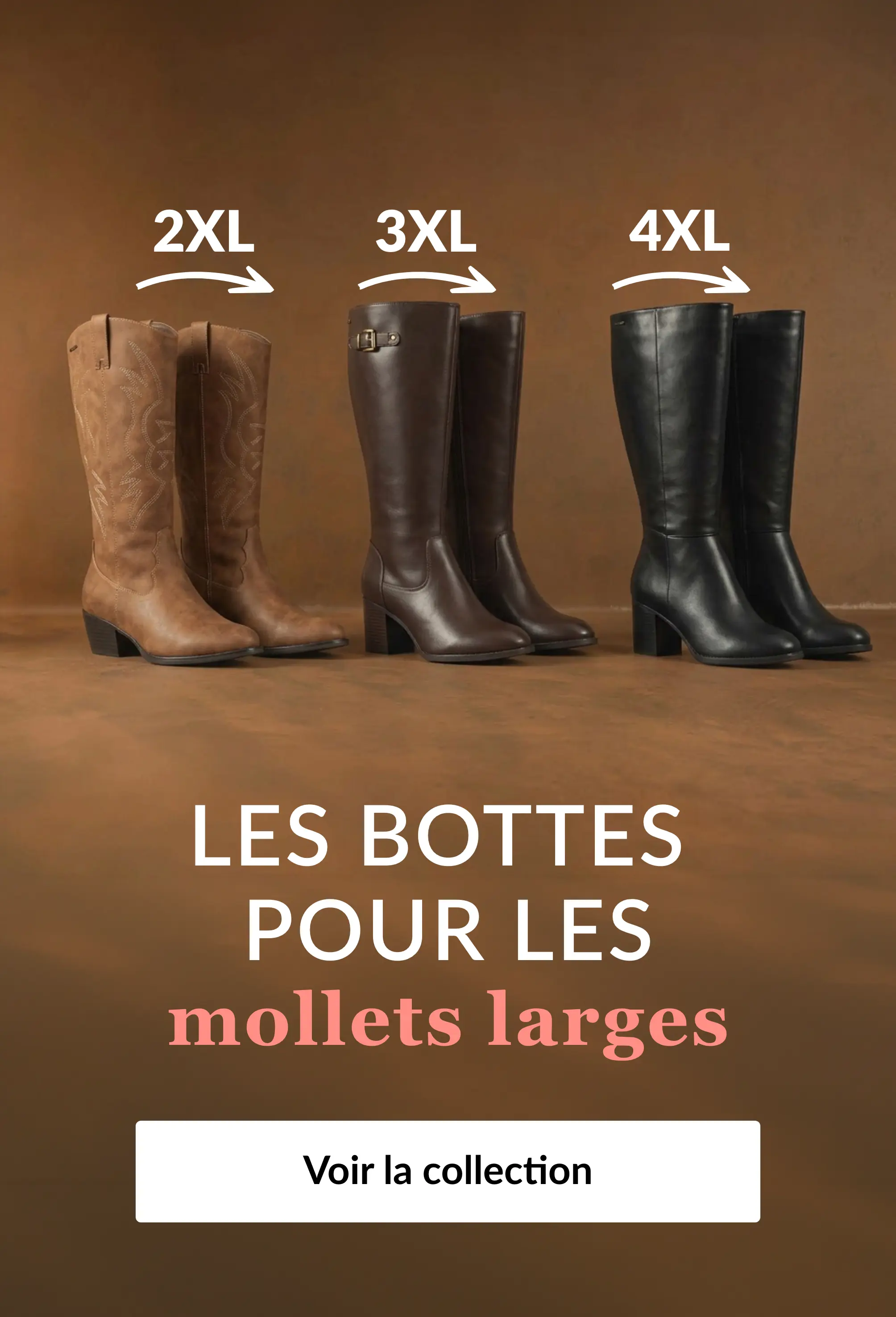 Découvrez notre sélection de bottes mollets larges sur Blancheporte.fr