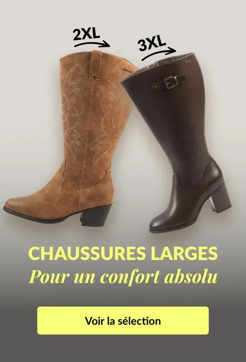 Profitez d'une sélection de produits chaussures femme spécial mollets larges chez Blancheporte