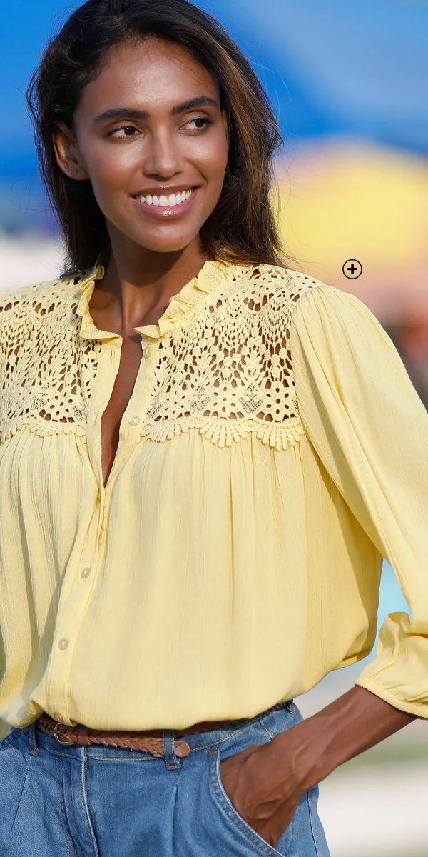 Chemise oversize unie en popeline, comment porter une chemise avec un jean | Blog Blancheporte