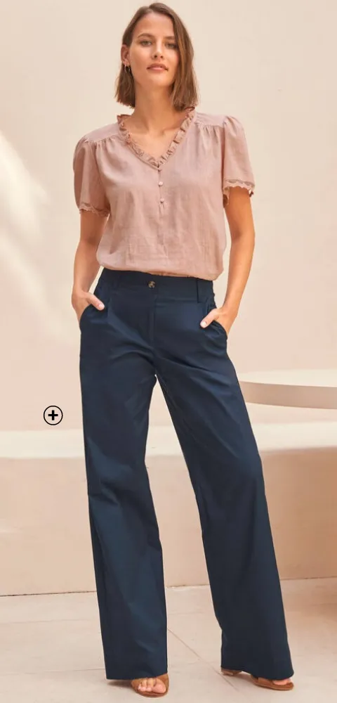 Pantalon large à pinces - Blog Blancheporte