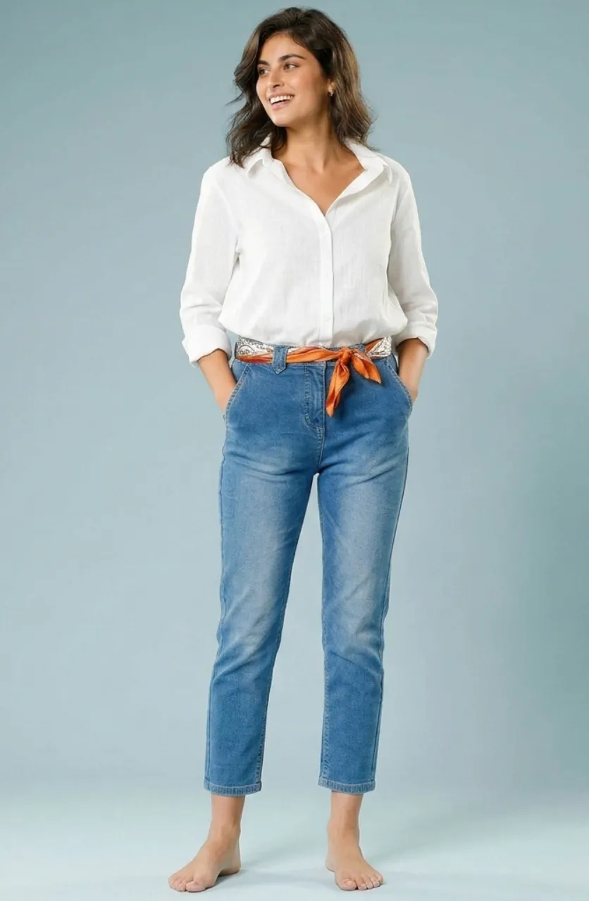 Chemise femme unie blanche, coupe droite spécial petites, manches longues, 100 % coton - Blog Blancheporte
