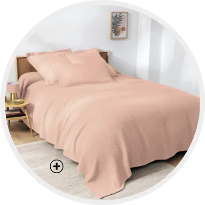 Couverture nid d’abeille climatisante 350 g/m², légère, respirante et parfaite pour les mi-saisons | Blancheporte