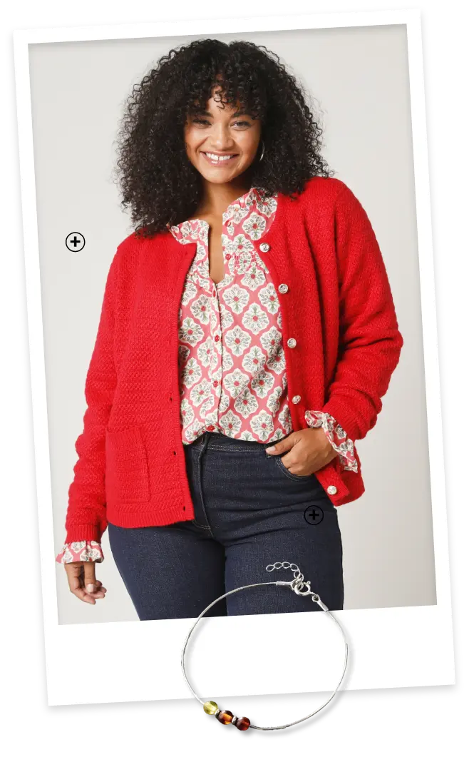 Cardigan en maille fantaisie rose, pièce douce et chic pour sublimer un jean | Blancheporte