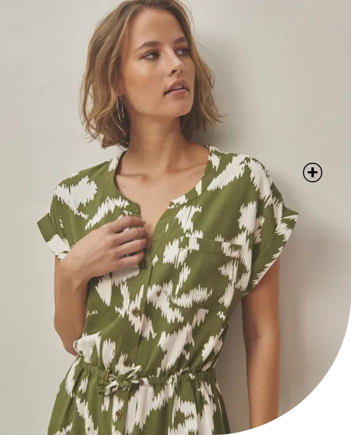 Robe saharienne imprimée, manches courtes et indémodable | Blancheporte