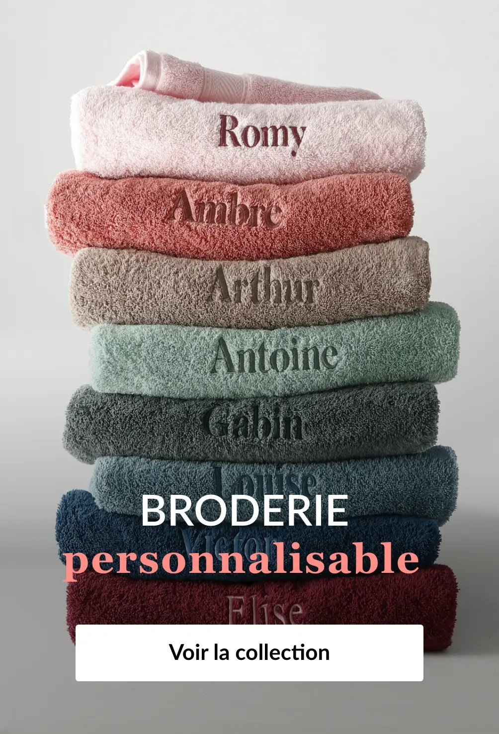 Découvrez la broderie personnalisable sur Blancheporte.fr