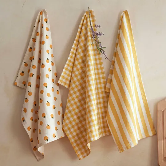 Trio de touchons jaunes à motifs - Blog Blancheporte