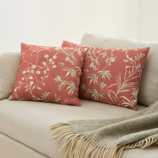 Coussins terracota à motifs - Blog Blancheporte