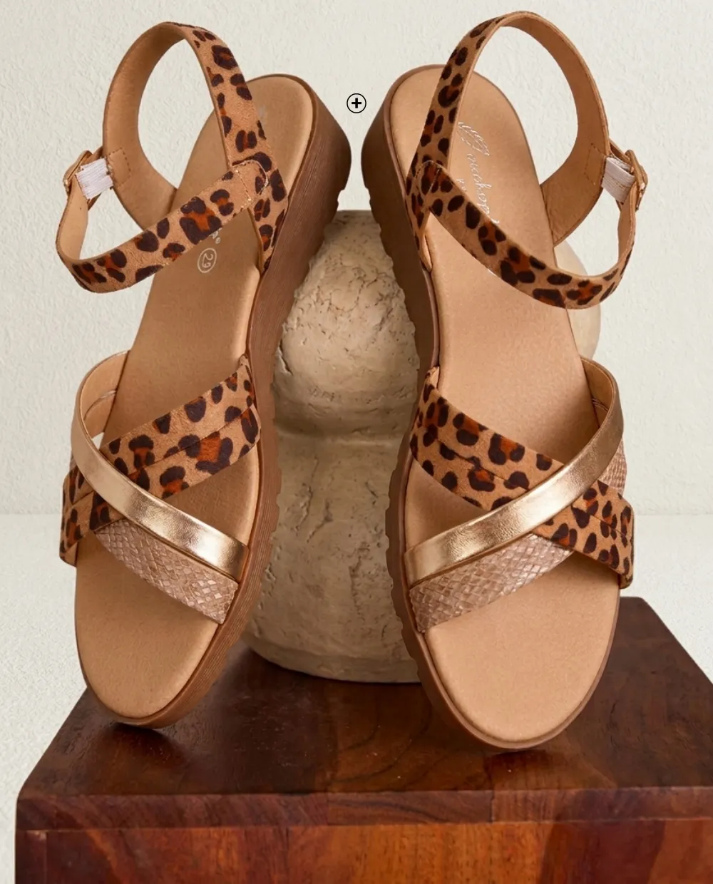 Sandales multibrides femme motif léopard, semelle plate - Blog Blancheporte
