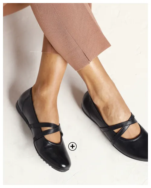 Ballerines en cuir style babies – chaussures rétro chic à petit talon, idéales avec une robe courte ou trapèze pour une allure féminine et vintage