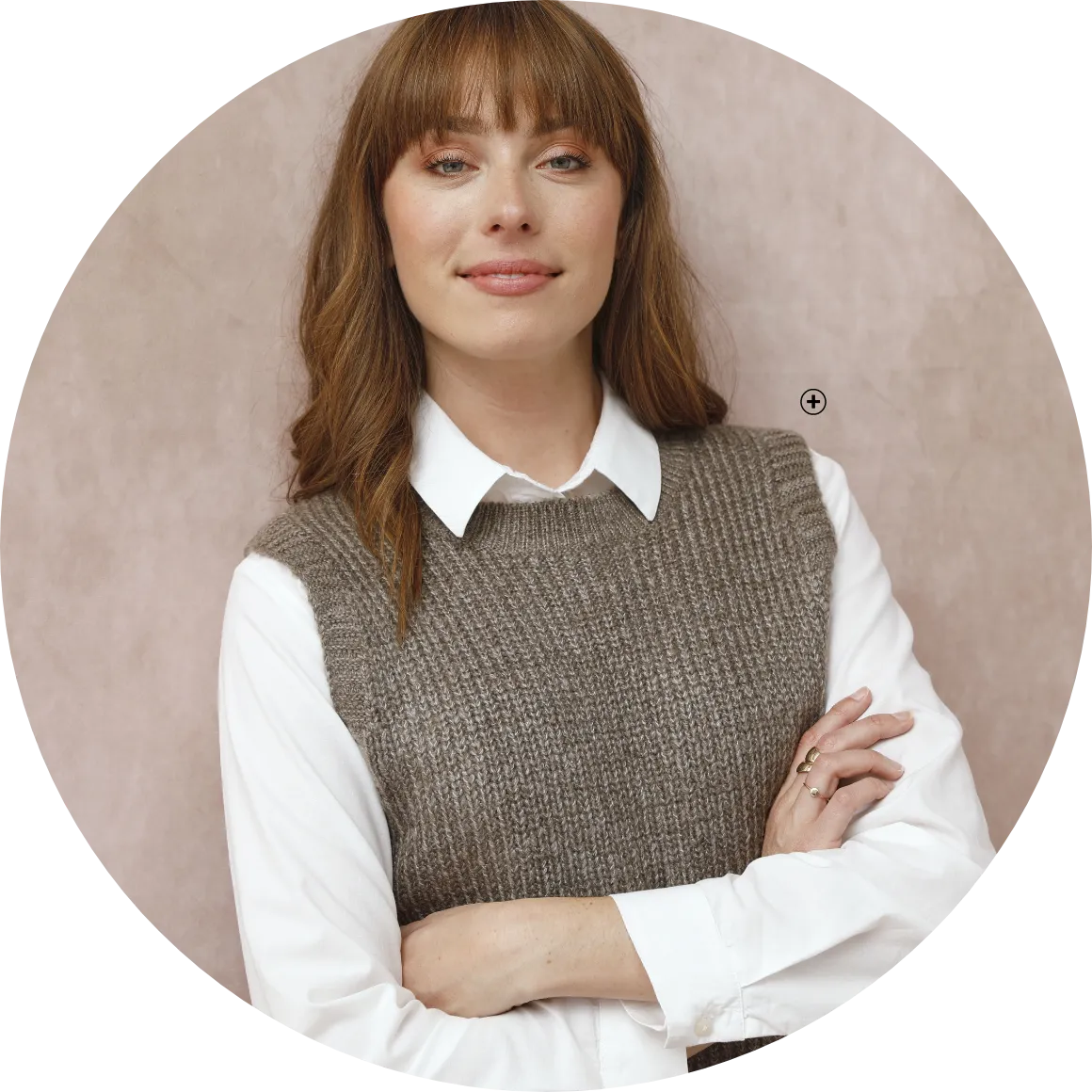 Pull col rond sans manches couleur taupe - Blog Blancheporte