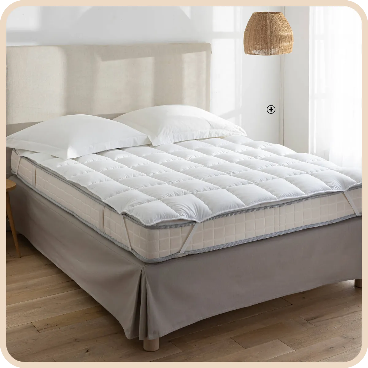 Surmatelas Outlast thermorégulateur, garnissage 450g/m², confort optimal, housse blanche - Blog Blancheporte