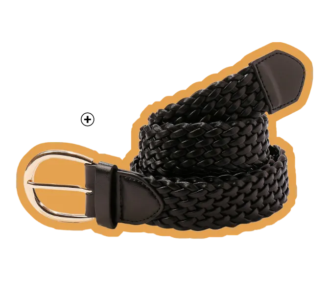 Ceinture tressée noire - Blog Blancheporte