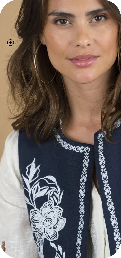 Veste brodée sans manches, un esprit bohème raffiné avec une robe longue | Blancheporte